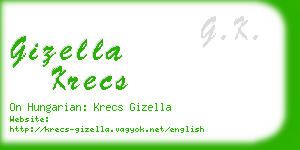 gizella krecs business card